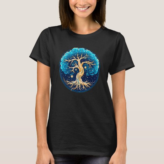 Tree of Life Moon Phases T-Shirt (Vorderseite)