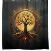 Tree of Life – Moonlit Enlightenment Duschvorhang (Vorderseite)