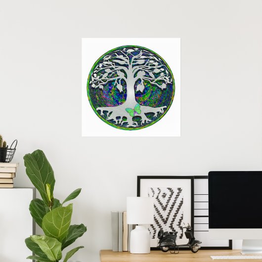 Tree of Life New Beginnings by Amelia Carrie Poster (Heimbüro)