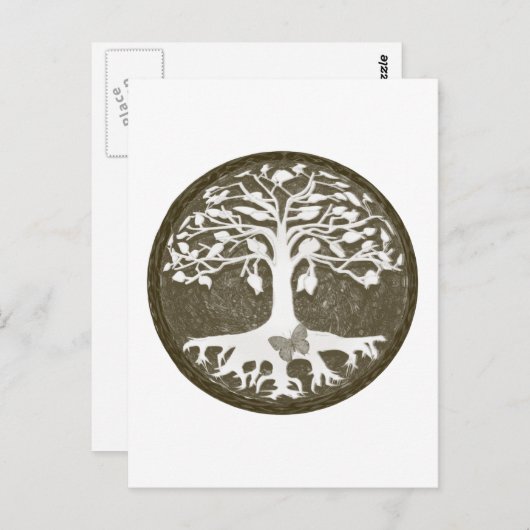 Tree of Life New Beginnings by Amelia Carrie Postkarte (Vorne/Hinten)