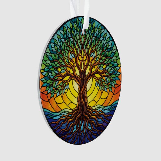 Tree of Life Ornament 2025, Stained-Glass Effect 1 (Vorderseite)