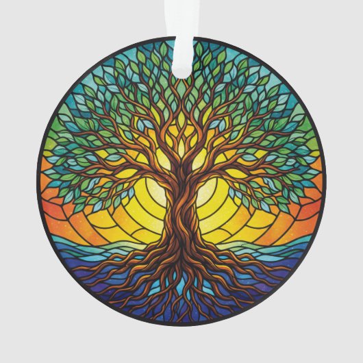 Tree of Life Ornament 2025, Stained-Glass Effect 1 (Rückseite)