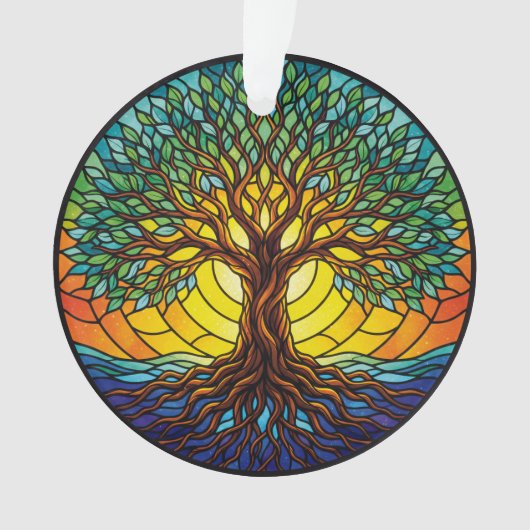 Tree of Life Ornament 2025, Stained-Glass Effect 1 (Vorderseite)