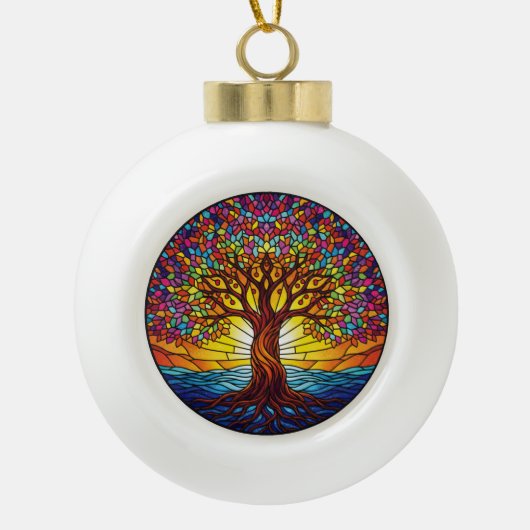 Tree of Life Ornament 2025, Stained-Glass Effect 2 (Vorderseite)