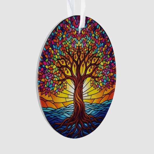 Tree of Life Ornament 2025, Stained-Glass Effect 2 (Vorderseite)