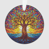 Tree of Life Ornament 2025, Stained-Glass Effect 2 (Vorderseite)