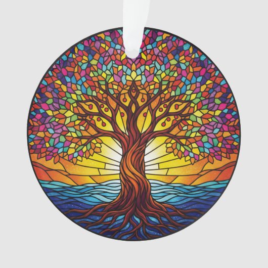 Tree of Life Ornament 2025, Stained-Glass Effect 2 (Vorderseite)