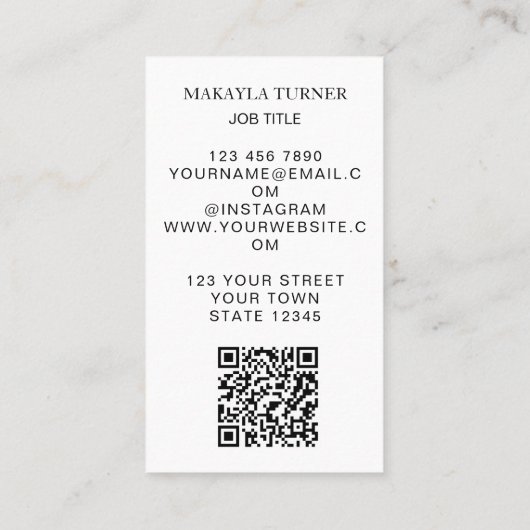 Tree Of Life QR Code Visitenkarte (Rückseite)