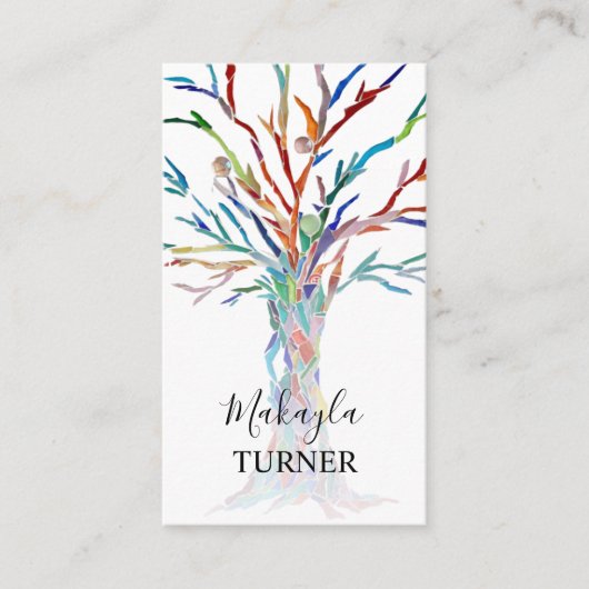 Tree Of Life QR Code Visitenkarte (Vorderseite)