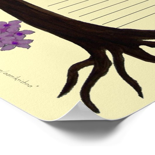 Tree of Life Quaker Wedding Certificate (vpi) Poster (Ecke)