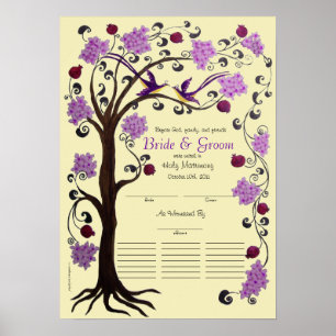 Tree of Life Quaker Wedding Certificate (vpi) Poster