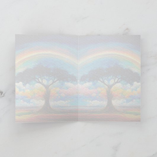 Tree of Life Rainbow Happiness Greeting/Note Card Karte (Innenseite)