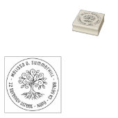 Tree of Life Round Address Gummistempel (Stempel)