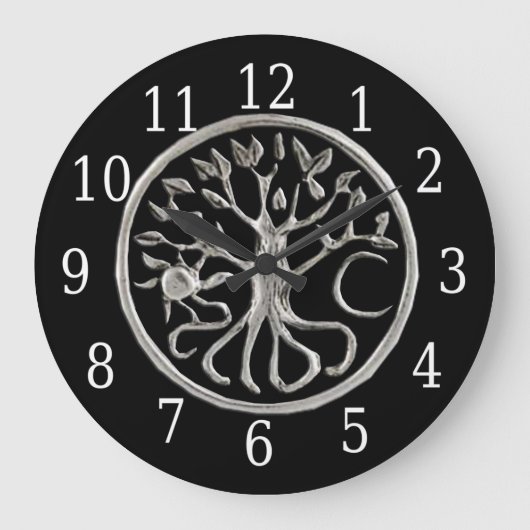 Tree Of Life Round Clock Große Wanduhr (Vorderseite)