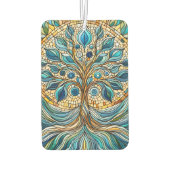 Tree of Life Shattered Glass Mosaic Aqua Blues Autolufterfrischer (Rückseite)