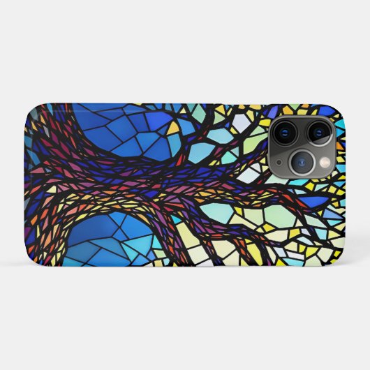 Tree of Life Shattered Glass Mosaic Case-Mate iPhone Hülle (Rückseite (Horizontal))