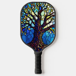 Tree of Life Shattered Glass Mosaic Pickleball Schläger