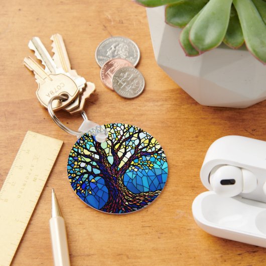 Tree of Life Shattered Glass Mosaic Schlüsselanhänger (Schreibtisch)