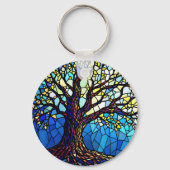 Tree of Life Shattered Glass Mosaic Schlüsselanhänger (Rückseite)