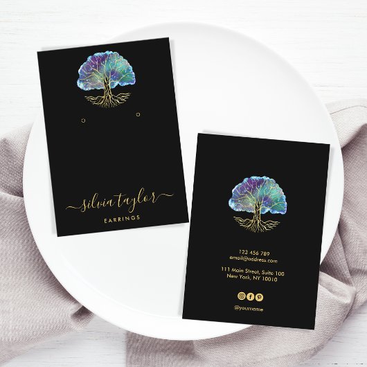 Tree of Life Spirituelle Tree Bio Visitenkarte