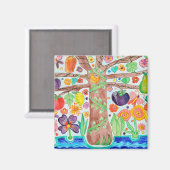 Tree of Life Square Magnet (Vorderseite/Rückseite)