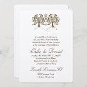 Tree of Life + Star of David Einladung (Vorne/Hinten)