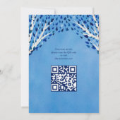 Tree of Life Stars Custom Bat Bar Mitzvah QR Code Einladung (Rückseite)