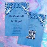 Tree of Life Stars Custom Bat Bar Mitzvah QR Code Einladung<br><div class="desc">Perfekte Karte, um eine Fledermausmitzvah, Bar mitzvah oder andere jüdische Feier anzukündigen! Handgemachte Kunst für Sie! Vollständig anpassbar! Klicken Sie auf "Personalisieren" oben, um den Text zu bearbeiten und den Link zum QR-Code auf der Rückseite hinzuzufügen. Klicken Sie auf "Bearbeiten mit dem Design-Tool", um die Schriftart, Farben und Platzierungen anzupassen...</div>