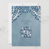 Tree of Life Stars Custom Bat Bar Mitzvah QR Code Einladung (Rückseite)