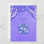 Tree of Life Stars Custom Bat Bar Mitzvah QR Code Einladung (Rückseite)