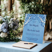 Tree of Life Stars Custom Bat Bar Mitzvah Sign Sockelschild