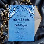 Tree of Life Stars Watercolor Bat Bar Mitzvah Einladung<br><div class="desc">Perfekte Karte, um eine Fledermausmitzvah, Bar mitzvah oder andere jüdische Feier anzukündigen! Handgemachte Kunst für Sie! Vollständig anpassbar! Klicken Sie oben auf "Personalisieren", um den Text zu bearbeiten. Klicken Sie auf "Bearbeiten mit dem Designwerkzeug", um die Schriftart, Farben und Platzierungen anzupassen und das hintere Aquarelldesign zu löschen, wenn Sie es...</div>