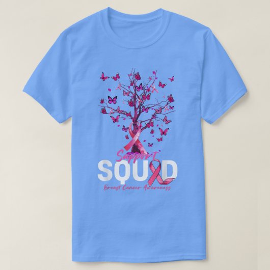 Tree of Life Support Squad Brustkrebs Bewusstsein T-Shirt (Design vorne)