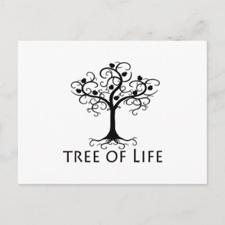 Tree of LIfe, Swirl Tree, Pomegranates Zazzle.png Postkarte