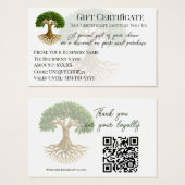 Tree of Life Symbol Business Logo Geschenkgutschei (Vorne & Hinten)
