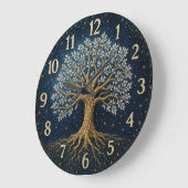 Tree of life symbolic balance and harmony art große wanduhr (Winkel)
