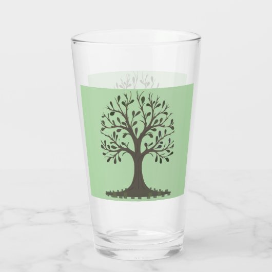 🌳 Tree of Life Tall Drinking Glass - Barware 🥛 Glas (Rückseite)