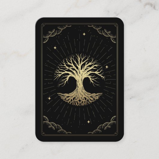 Tree of Life Tarot Reader Astrologer Business Card Visitenkarte (Vorderseite)