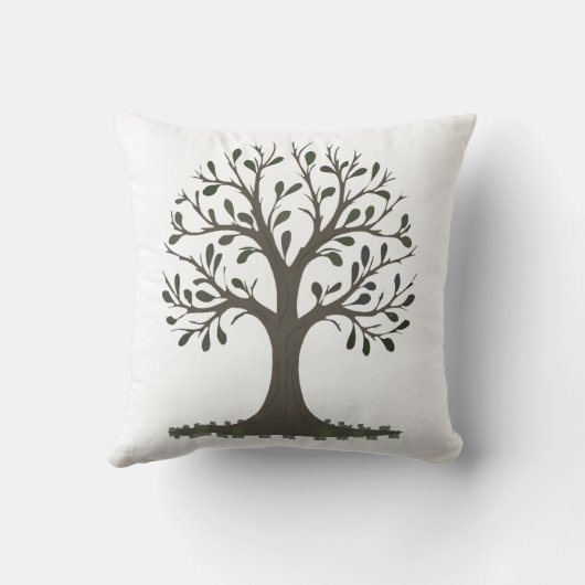 🌳 Tree of Life Throw Pillow - Nature Home Decor Kissen (Rückseite)