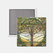 Tree of Life/Tiffany-Fenster Magnet (Vorderseite/Rückseite)
