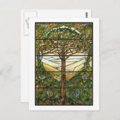 Tree of Life/Tiffany-Fenster Postkarte (Vorne/Hinten)