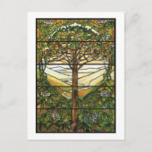 Tree of Life/Tiffany-Fenster Postkarte (Vorderseite)