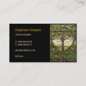 Tree of Life/Tiffany-Fenster Visitenkarte (Rückseite)