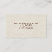 Tree of Life - Unendlichkeit Business Card Visitenkarte (Rückseite)