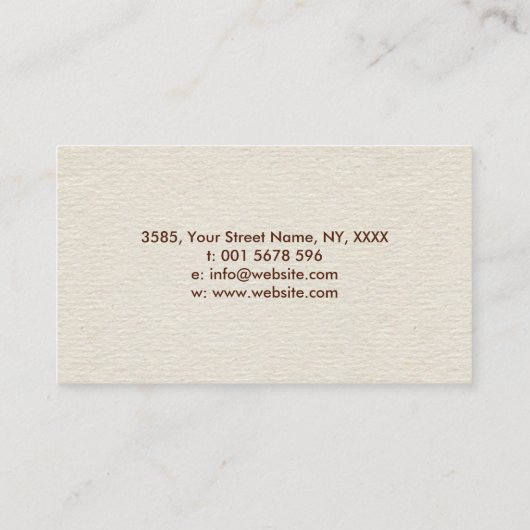 Tree of Life - Unendlichkeit Business Card Visitenkarte (Rückseite)