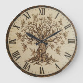 Tree of Life Wall Clock Große Wanduhr (Vorderseite)