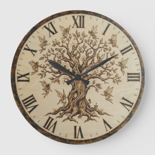 Tree of Life Wall Clock Große Wanduhr (Vorderseite)