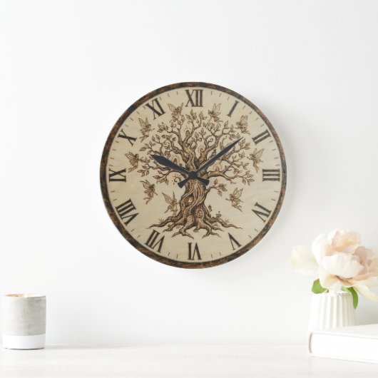 Tree of Life Wall Clock Große Wanduhr (Zuhause)