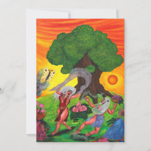 Tree of Life Wassercolor Tanz Joy Liebe Art Einladung