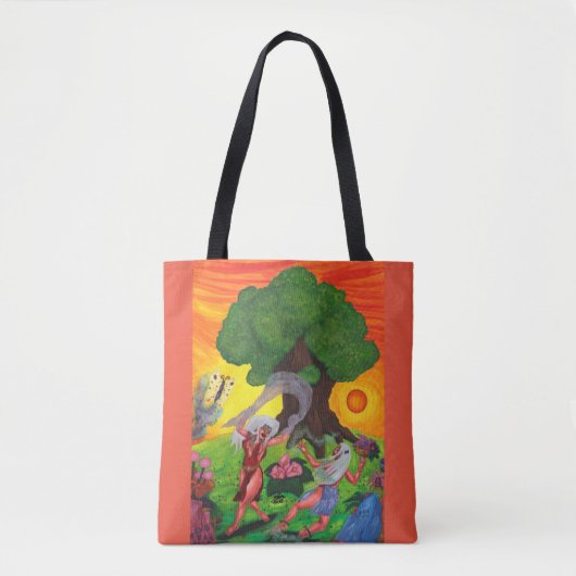 Tree of Life Wassercolor Tanz Joy Liebe Art Tasche (Vorderseite)